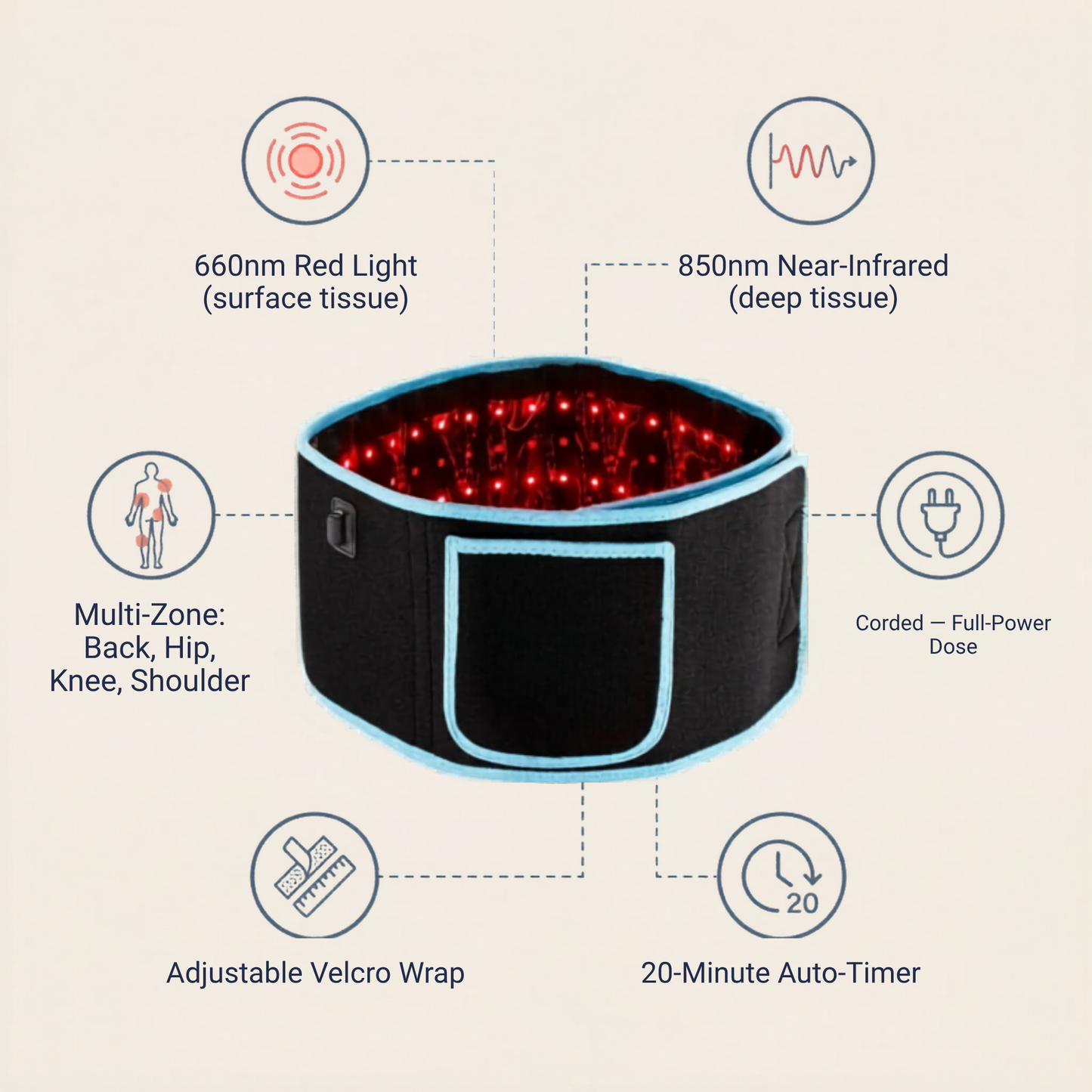 RedLed Therapy Belt